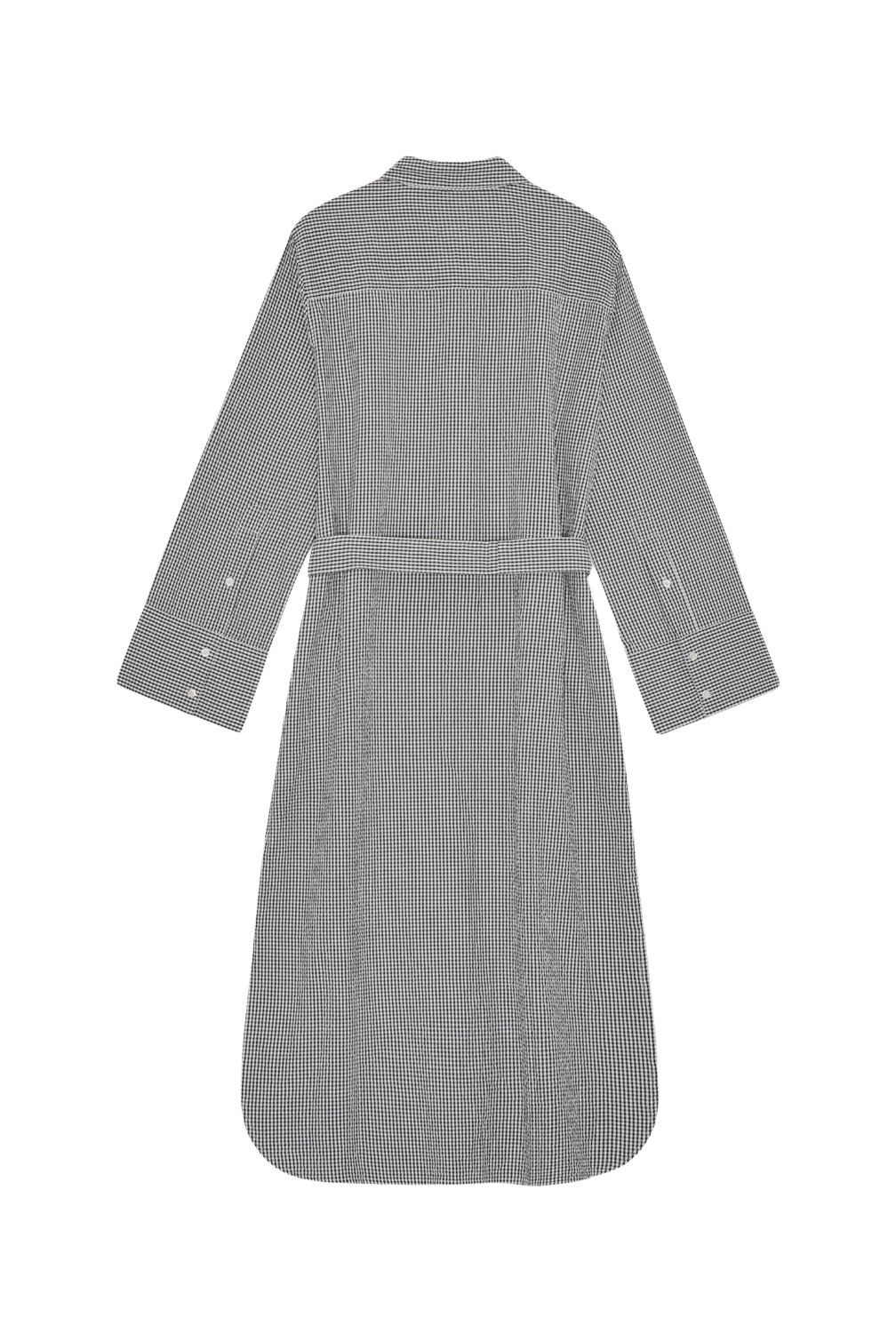 Daylight Gingham skjortekjole - Ecru/Navy